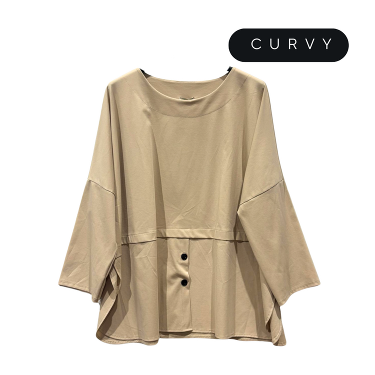 BLUSA DONNA OVER PUNTO MILANO FLORA CURVY 1833 FLORA